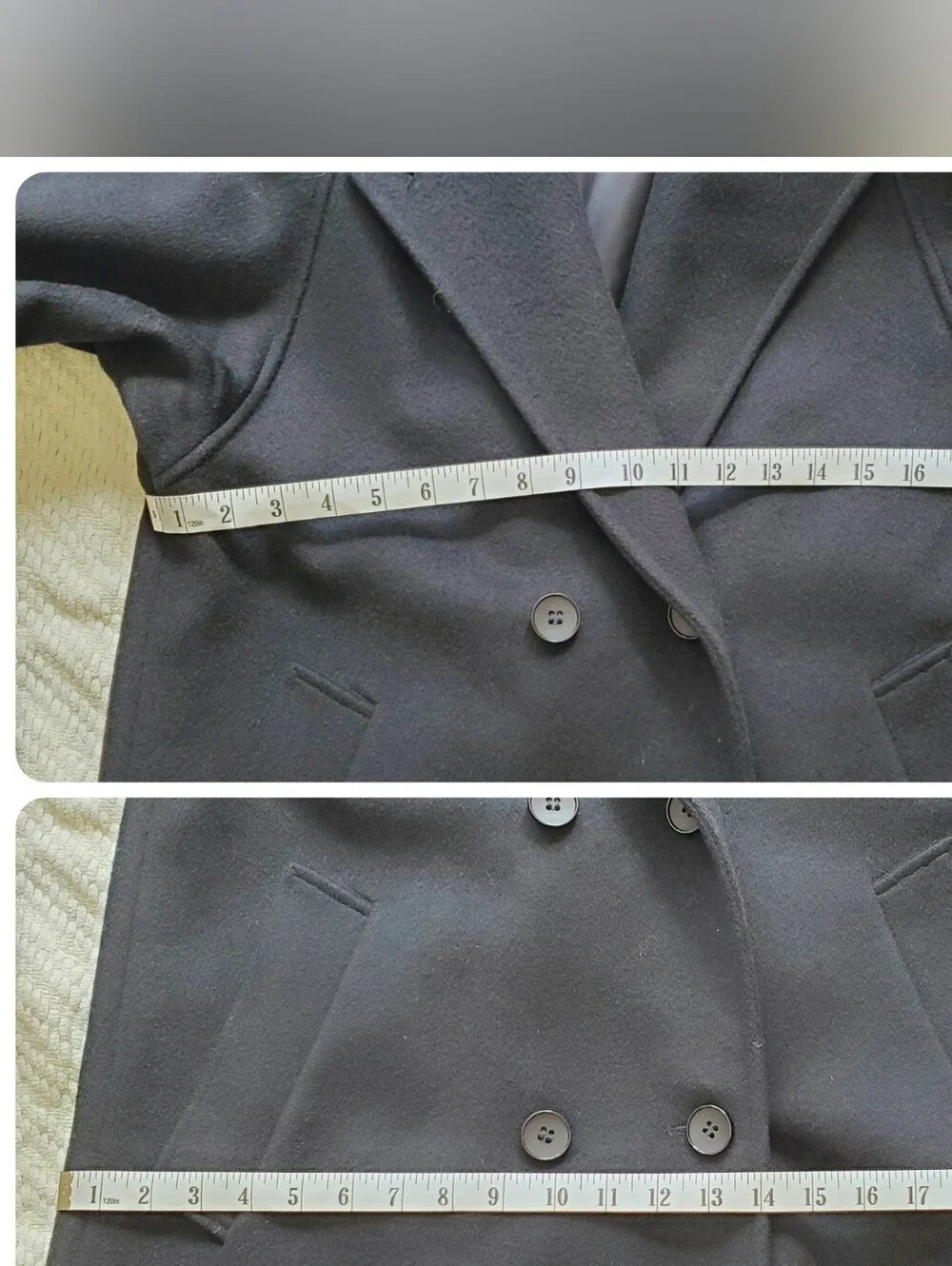 Classic Vintage Black Wool Trenchcoat - Picture 11 of 14